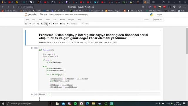 ANACONDA NEDİR? JUPYTER NOTEBOOK KULLANIMI. PYTHON İLE FIBONACCI ve ARKADAŞ SAYI ÖRNEKLERİ смотреть онлайн