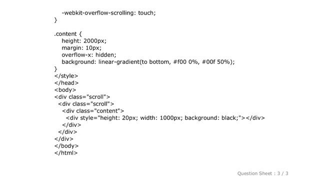 IOS : Overflow-x:hidden Not Working On IPhone
