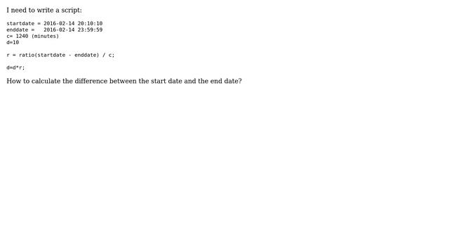 Time difference in a unix script? смотреть онлайн