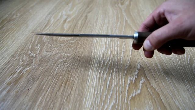 Пластун - большой нож из дамасской стали. Рукоять - дюраль, орех www.knife-klinok.ru смотреть онлайн