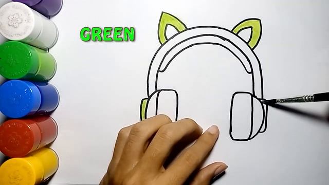 How To Draw Headphone Easy | Menggambar dan mewarnai headphone pemula смотреть онлайн
