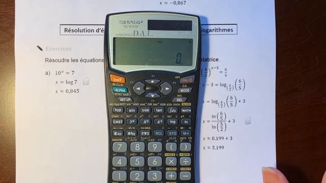 Utilisation de la calculatrice pour les log смотреть онлайн