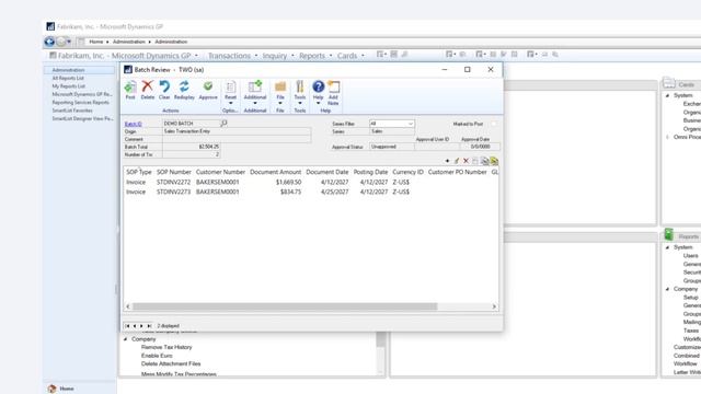 Dynamics GP Toolbox - Batch Review смотреть онлайн