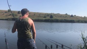 Пруд Старо-рязанский первый выезд. рыбалка на Толстолоба 10+