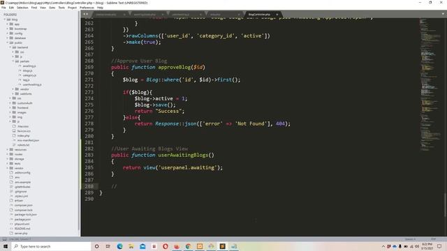 Laravel 7 blog (Episode 31 User awaiting approval blogs in Urdu/Hindi) смотреть онлайн
