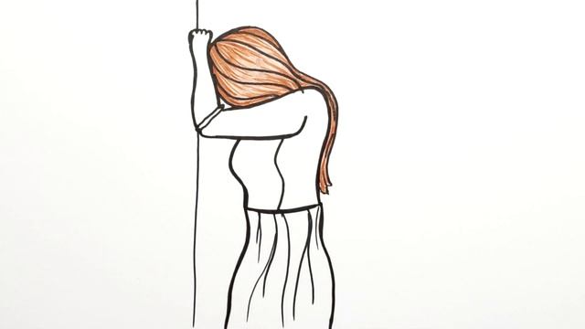 Как нарисовать Плачущую Девушку простым способом. Рисуем грустную девушку возле стены.#521 смотреть онлайн