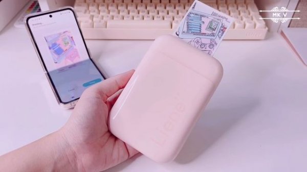[4K] Unboxing My Tiny Pink Liene Portable Printer + Mini Kawaii Photo Printer - No Ink Required ✨