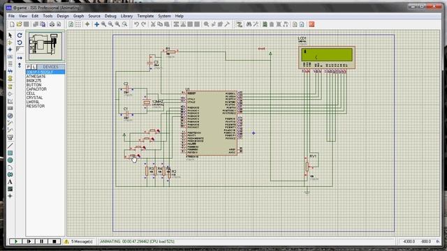 proteus isis tutorial dodge game atmega 16 with lcd смотреть онлайн