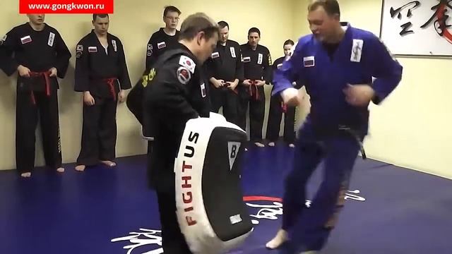 Центр боевого искусства «ГонгКвон Юсуль»!!! Семинар лоу – кик (удар по бедру). www.gongkwon.ru смотреть онлайн