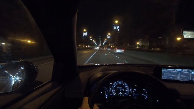Mazda MX-30 EV POV Budapest night drive 2021January смотреть онлайн