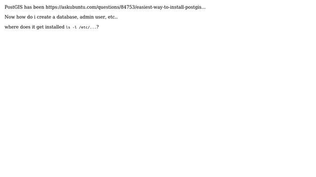 Ubuntu: How do i configure postgis? смотреть онлайн