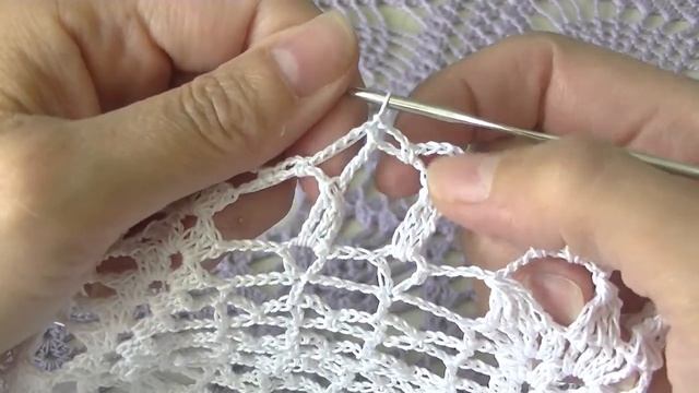 Салфетка "Звезда". Вяжем с 43-52 ряд. Окончание. смотреть онлайн