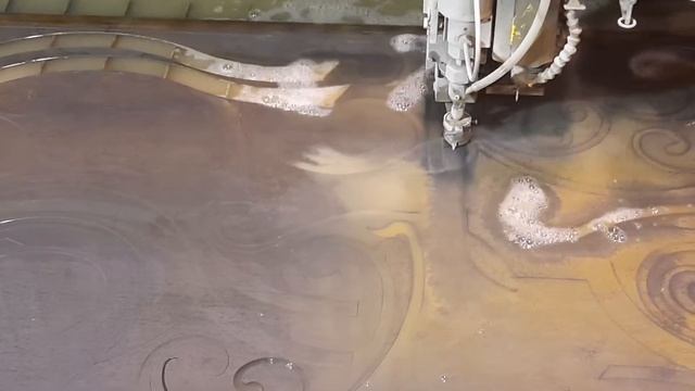 Фигурная резка металла на гидроабразивном станке, черная сталь 4мм смотреть онлайн
