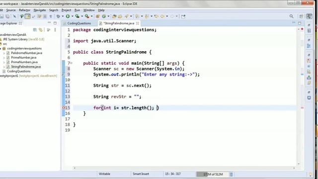 Core Java Coding Interview Questions - 4. How to check whether given String is palindrome or not смотреть онлайн