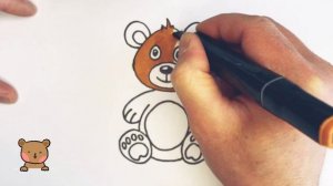 How to Draw a Bear / малюємо ведмедя / как нарисовать медведя / Comment dessiner un ours