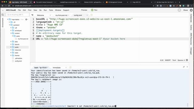 hugo continuous deliver with AWS смотреть онлайн