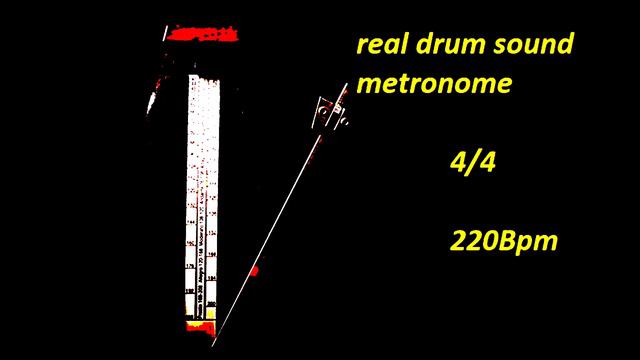 Metronome 4/4 at 220 Bpm (real drum sound) смотреть онлайн
