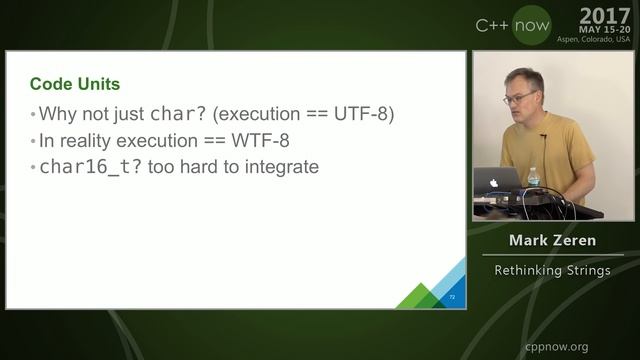 C++Now 2017: Mark Zeren “Rethinking Strings" смотреть онлайн