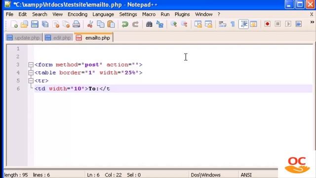 PHP Tutorial :44 : PHP Project : how to send email in php :php mail :how to send an email : part 1 смотреть онлайн