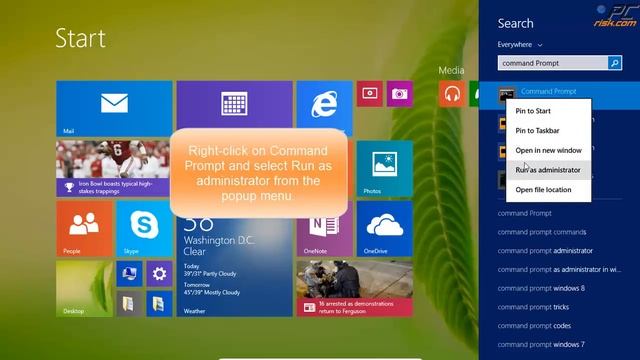 Run Command Prompt as administrator in Windows 8.1 смотреть онлайн