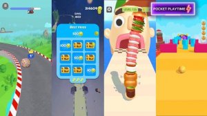 Going Balls vs Action Balls vs Sandwich Runner vs Candy Ball Run - All level gameplay Android, IOS