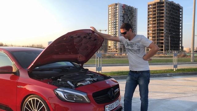 ГОРОДСКАЯ ЗАЖИГАЛКА , MERCEDES-BENZ A-45 AMG 2017 . 2.0 ТУРБО STAGE 2 . 7 АКПП ГОВНО ? GETRAG .. смотреть онлайн