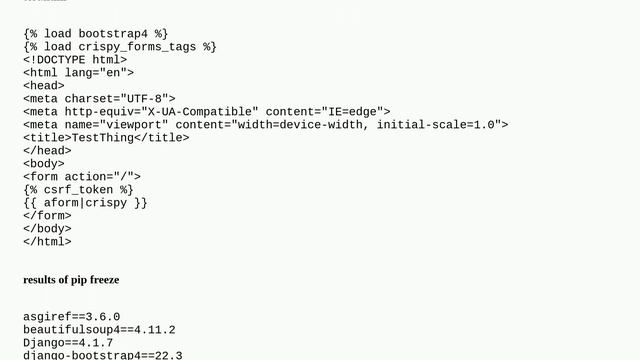 Django returns 'TemplateDoesNotExist' when using Crispy Forms смотреть онлайн
