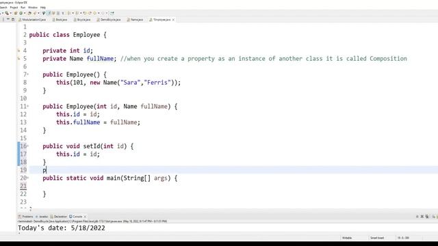 Java Composition Example | Java Tutorial 2022 смотреть онлайн