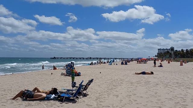 Очень приятный пляж и городок форт Лодердейл у моря Флортда смотреть онлайн