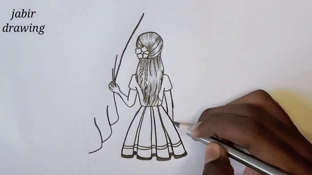 A girl beside the window - Pencil sketch for beginners / How to draw a girl with beautiful hairstyl смотреть онлайн