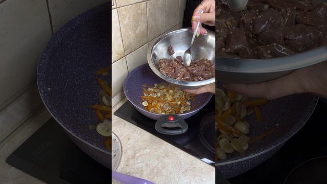 Паста с #куринными сердечками #рецепт #food #паста #пп #ужин #готовка #reels #shorts