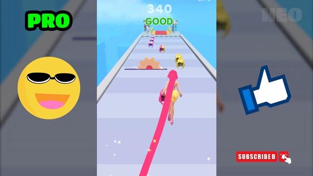 Dancing Hair - Music Race 3D Gameplay - NOOB vs PRO vs HACKER (iOS/Android) смотреть онлайн