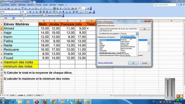 formation excel 2003 : les formules et les fonctions смотреть онлайн