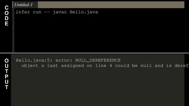 Infer - Getting Started / Hello World / Static Analysis for Java and Objective C смотреть онлайн