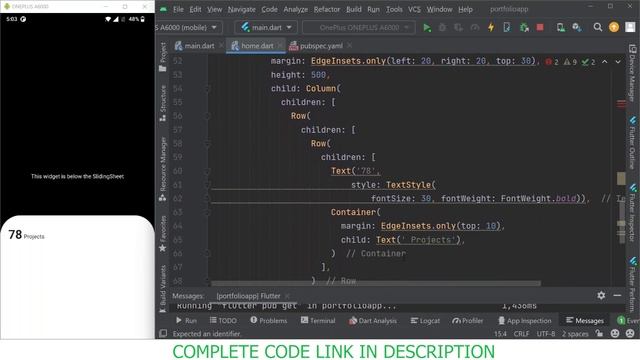 Cool portfolio app in flutter | In Hindi | UI UX смотреть онлайн