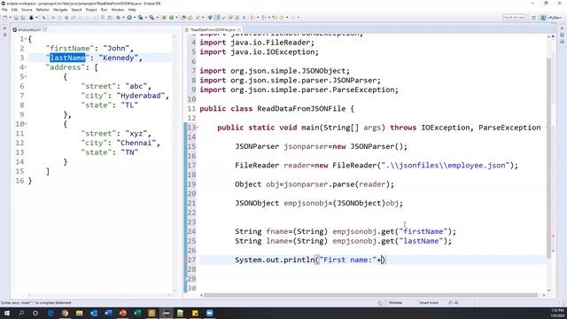 JSON Tutorial Part-5 | How To Read Data from JSON File in Java | JSON Simple API смотреть онлайн