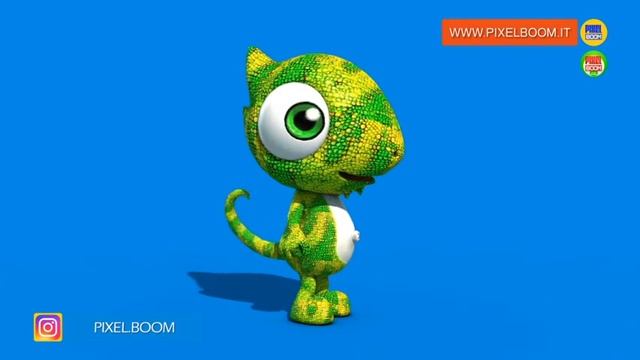 Blue Screen Chameleon Puppet - 3D Animation PixelBoom смотреть онлайн