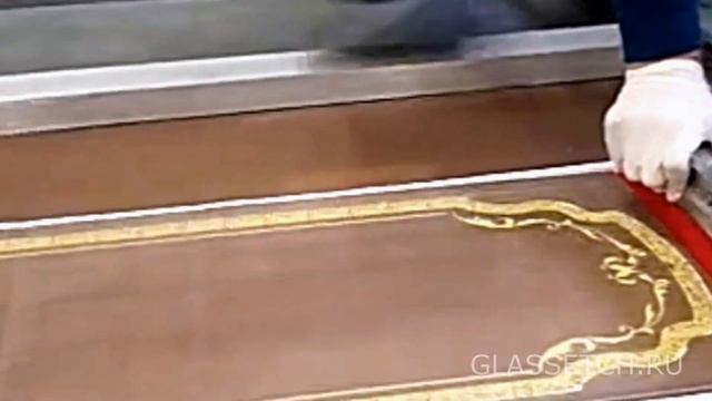 Шелкография на стекле пастой для матирования GLASSETCH silk screen. Трафаретная печать на стекле. смотреть онлайн