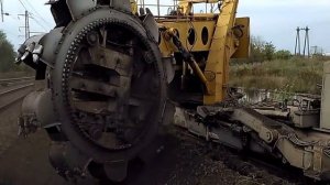 МЕГАМАШИНЫ!!!! железнодорожная техника  (Машина МКТ для нарезки кюветов)