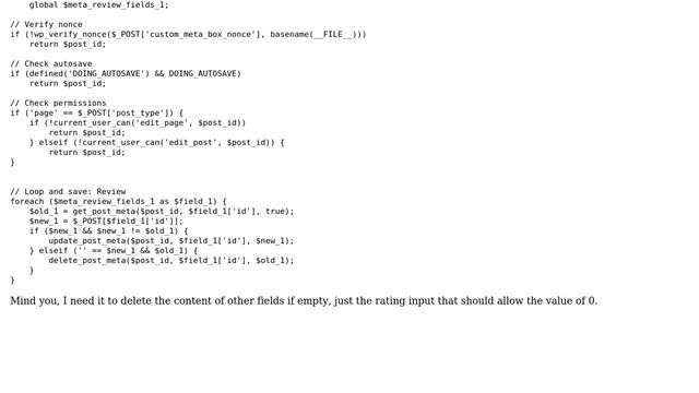 Wordpress: Saving zero in meta box смотреть онлайн