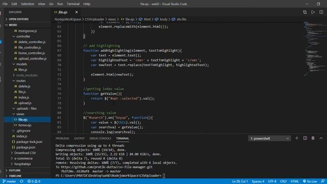 CSV File Manager | Filter rows | Upload Files | Nodejs | MongoDB | CSV-parser смотреть онлайн