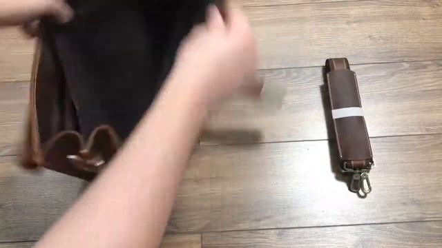 Винтажный мужской портфель из лошадиной кожи TIDING BAG 7164R смотреть онлайн