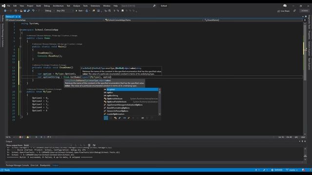How do I get the string value of an enum type in C# смотреть онлайн