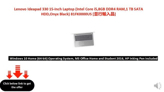 Lenovo Ideapad 330 15-Inch Laptop (Intel Core i5,8GB DDR4 RAM,1 TB SATA HDD,Onyx Black) смотреть онлайн
