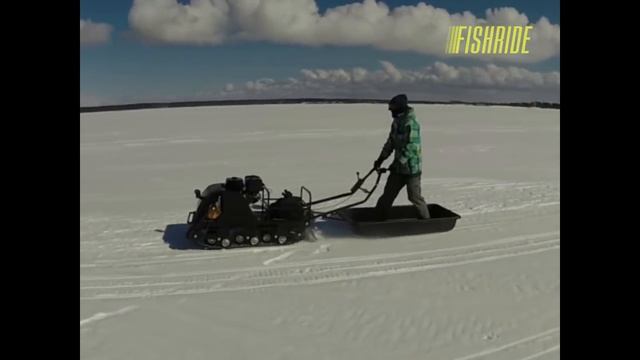 Мотобуксировщик Fishride с коробкой-реверс(реверс-редуктор)