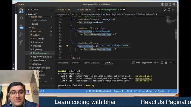 react js pagination example with data in hindi || implementing pagination in react js - #19 смотреть онлайн
