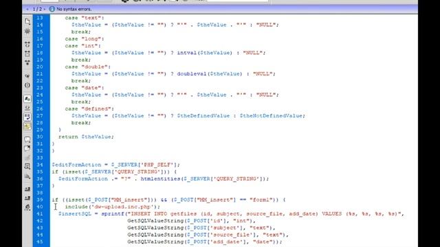 Ep9 สอนวิธีการสร้างฟอร์มเพิ่ม files .Pdf .DOC .XLS .PPT ลงในฐานข้อมูล Deamweaver + PHP + Database смотреть онлайн