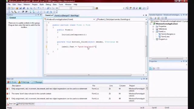 C# Express Learning: Lesson 1 making a question смотреть онлайн