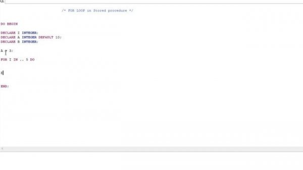 How to write FOR LOOP in SAP HANA Stored Procedure explained in SAP HANA Studio || PL SQL Tutorial