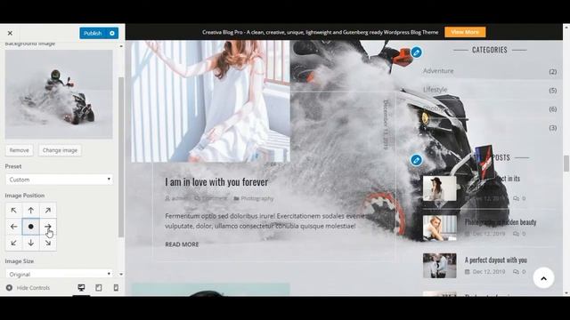 Creativa Blog Pro WordPress Theme - Background Image Setup смотреть онлайн